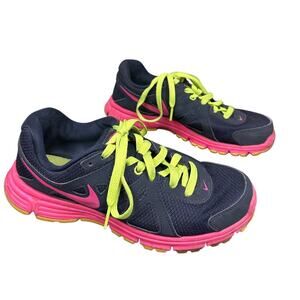Nike Size 8 Women Colorful Pink Bright Running Gym Sneaker Revolution 2 Shoe